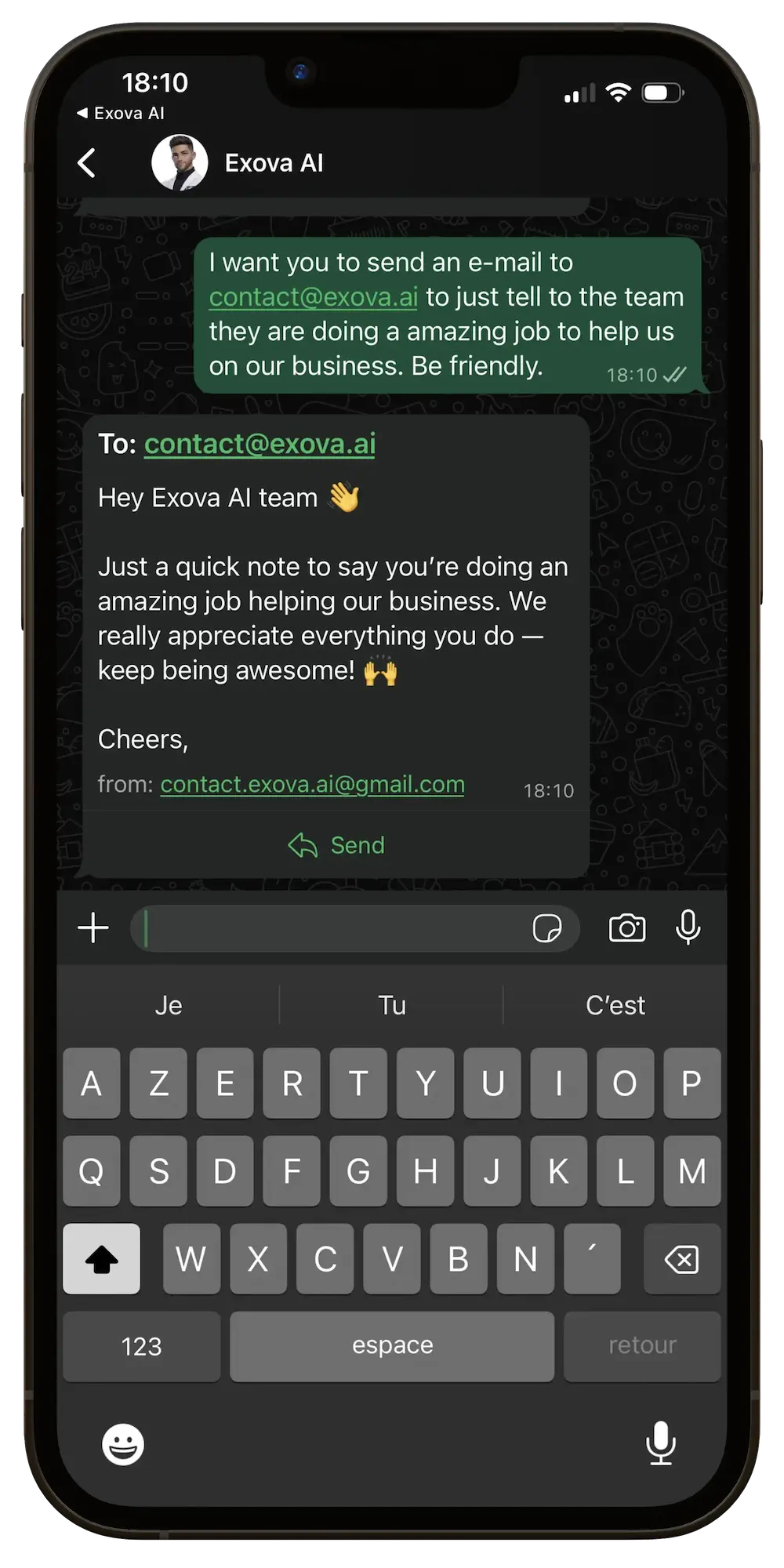 Gère tes Agents IA depuis WhatsApp